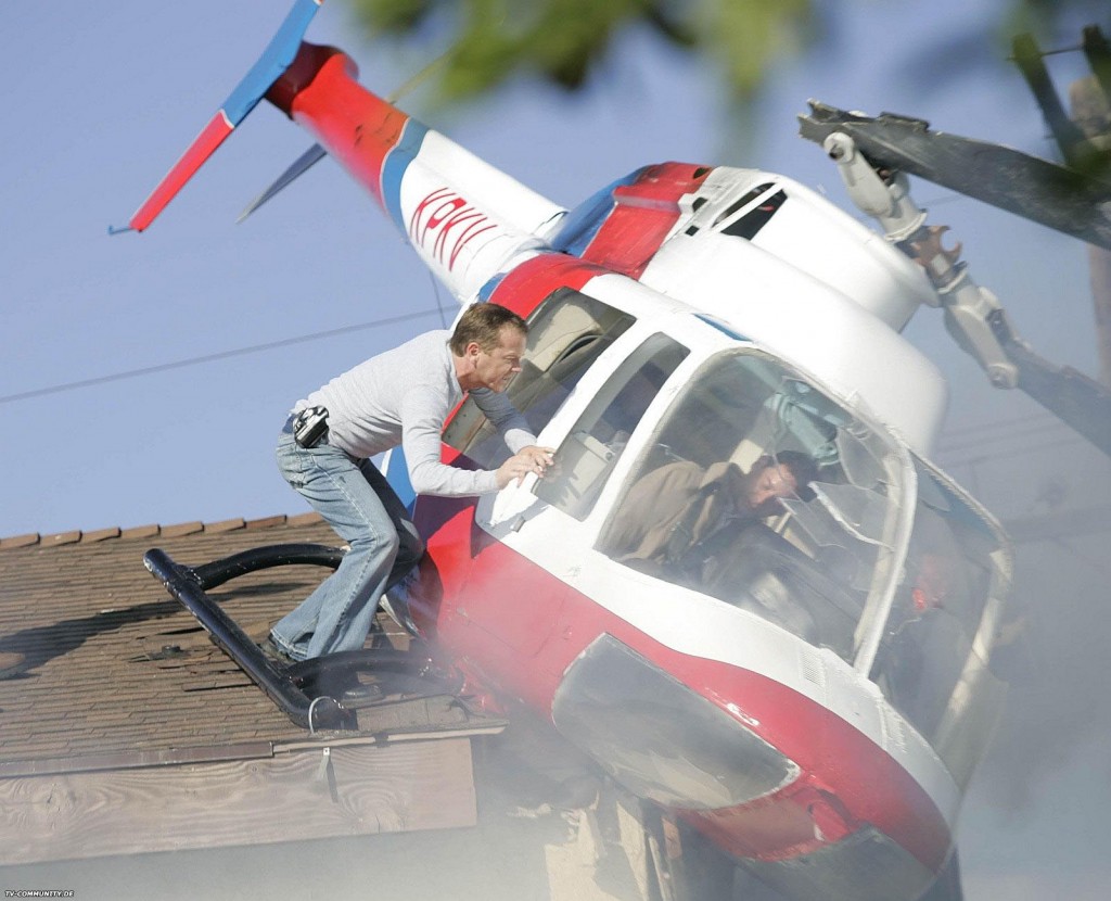 Jack Bauer rescues man from helicopter crash