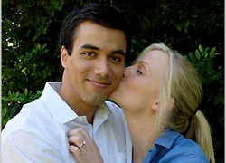 Marie Warner and Reza Wedding kiss
