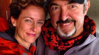 Jon Cassar and Leslie Hope on NBC's Revolution set