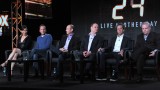 Mary Lynn Rajskub, Kiefer Sutherland, Howard Gordon, Evan Katz, Brian Grazer, and Manny Coto at the 24: Live Another Day Panel