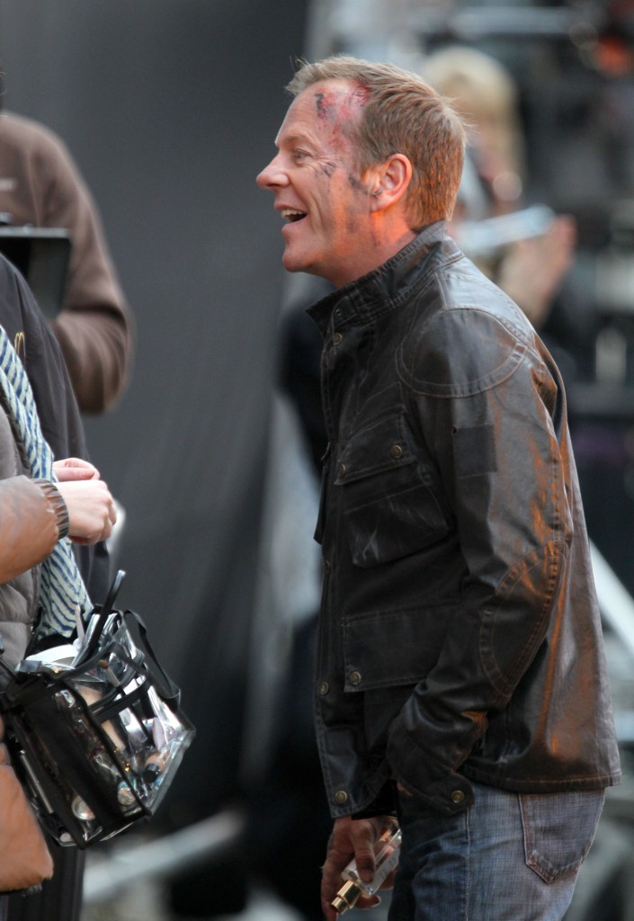 Kiefer Sutherland in London filming 24: Live Another Day