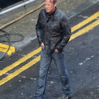 Kiefer Sutherland in London filming "24: Live Another Day"