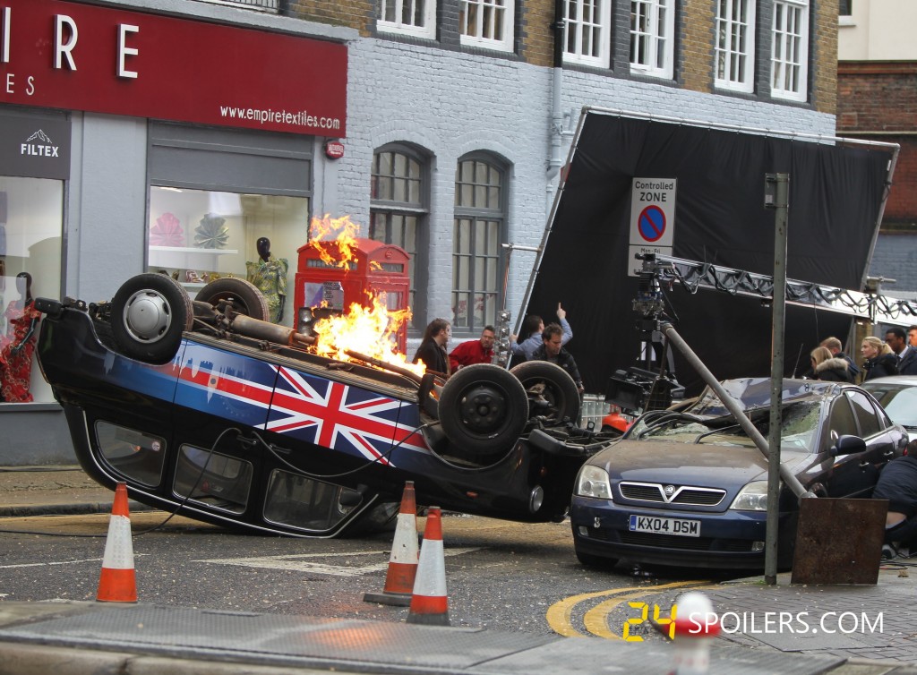 London cab explodes during 24: Live Another Day filming