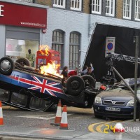 London cab explodes during 24: Live Another Day filming