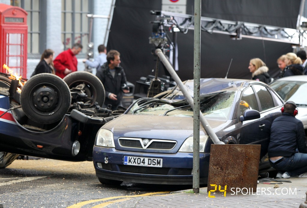 London cab explodes during 24: Live Another Day filming