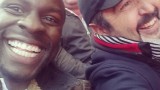 Gbenga Akinnagbe and Jon Cassar at Wembley Stadium