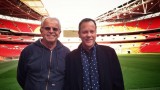 William Devane and Kiefer Sutherland pose for a photo in Wembley Stadium while filming 24: Live Another Day