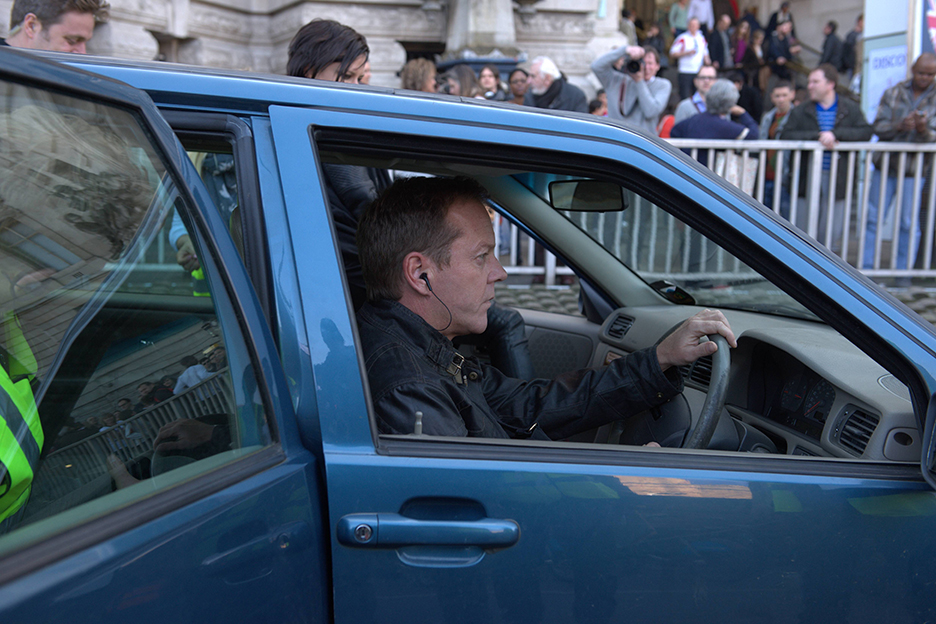 Kiefer Sutherland behind the scenes of 24: Live Another Day Episode 5