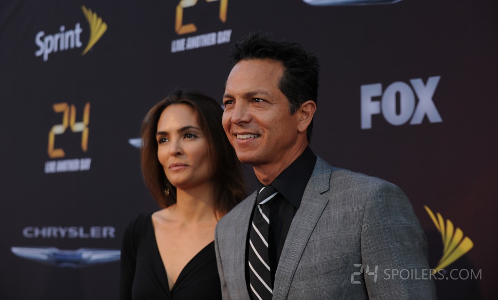 Benjamin Bratt and wife Talisa Soto at 24: Live Another Day Premiere screening