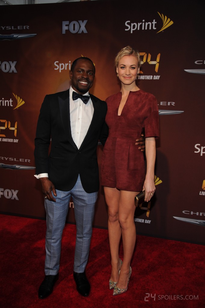 Gbenga Akinnagbe and Yvonne Strahovski at 24: Live Another Day premiere screening