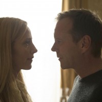 Audrey (Kim Raver) and Jack Bauer (Kiefer Sutherland) share a moment in 24: Live Another Day Episode 5