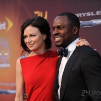 Mary Lynn Rajskub and Gbenga Akinnagbe at 24: Live Another Day premiere screening