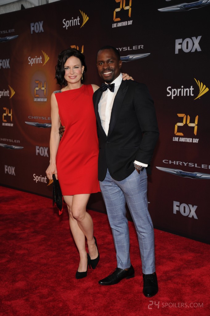 Mary Lynn Rajskub and Gbenga Akinnagbe at 24: Live Another Day premiere screening