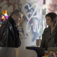 Adrian Cross (Michael Wincott) and Chloe O'Brian (Mary Lynn Rajskub) in 24: Live Another Day Episode 5