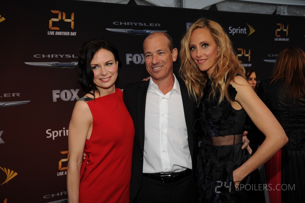 Mary Lynn Rajskub, Howard Gordon, and Kim Raver at 24: Live Another Day premiere