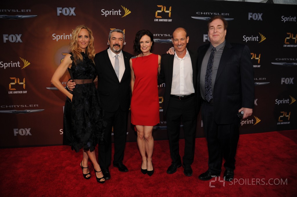 Kim Raver, Jon Cassar, Mary Lynn Rajskub, Howard Gordon, David Fury at 24: Live Another Day premiere