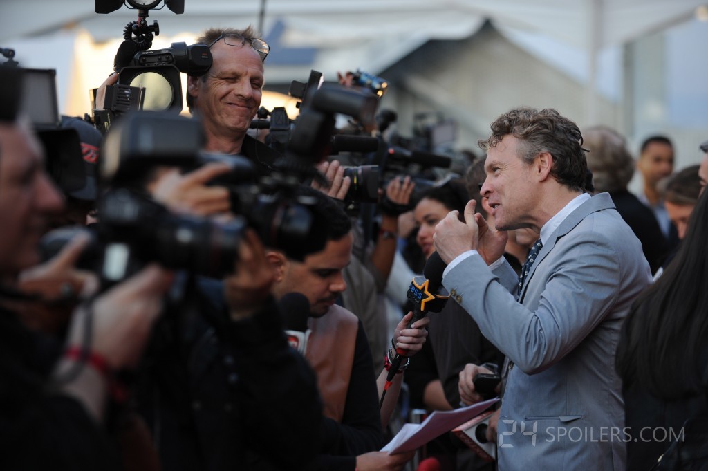 Tate Donovan interviewed at 24: Live Another Day premiere red carpet