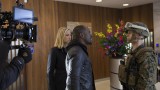 Behind the scenes of 24: Live Another Day Episode 4 - Yvonne Strahovski and Gbenga Akinnagbe