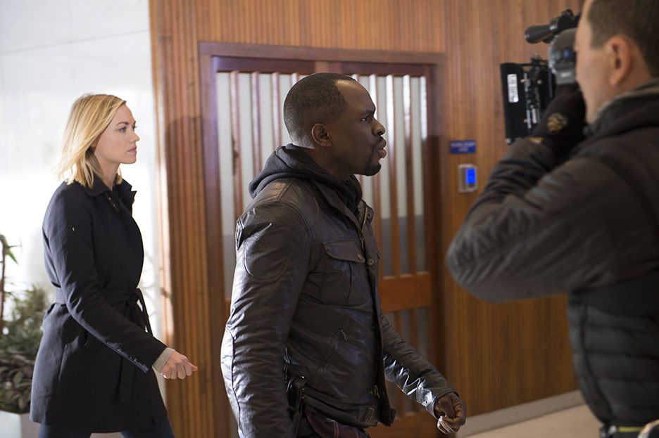 Behind the scenes of 24: Live Another Day Episode 4 - Yvonne Strahovski and Gbenga Akinnagbe