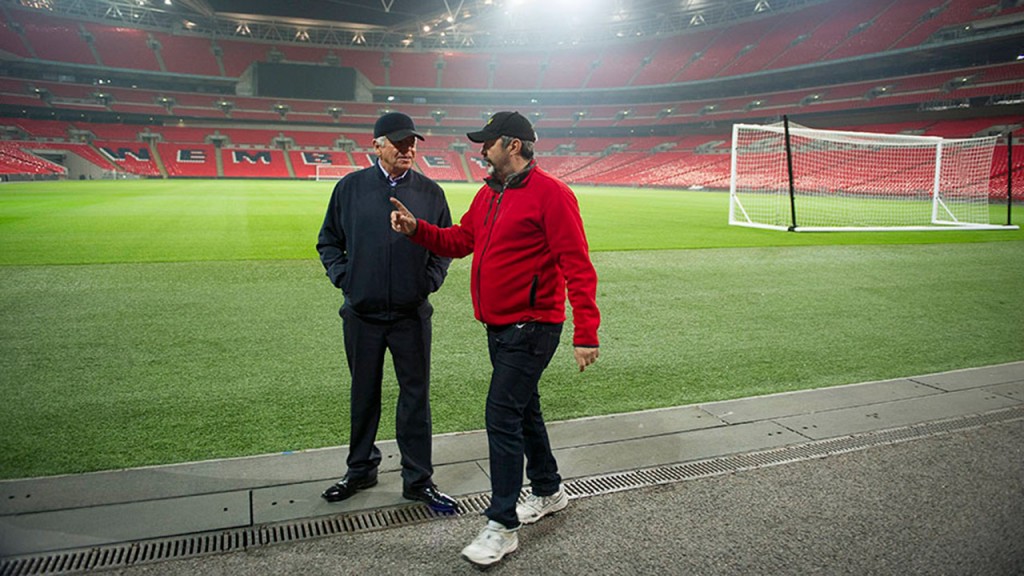 William Devane and Jon Cassar at Wembley Stadium