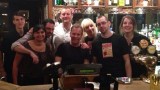 Kiefer Sutherland and 24 crew wrap party at Hare and Hounds Pub