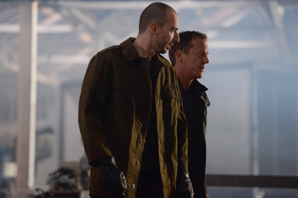 Belcheck (Branko Tomovic) and Jack Bauer (Kiefer Sutherland) in 24: Live Another Day Episode 7