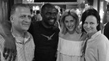 Gbenga Akinnagbe and Mary Lynn Rajskub at 24: Live Another Day Wrap Party