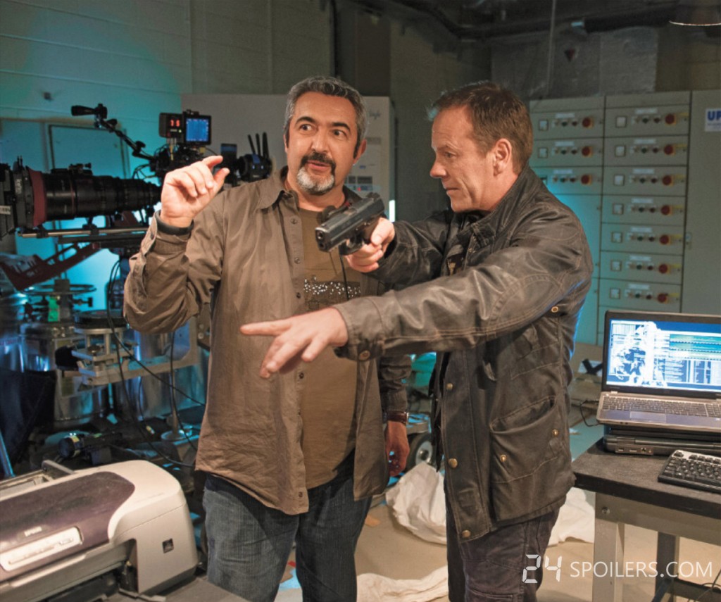 Jon Cassar directing Kiefer Sutherland in 24: Live Another Day