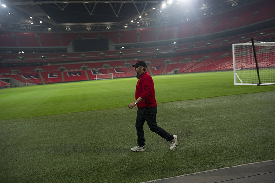 24: Live Another Day Director Jon Cassar walks around Wembley Stadium