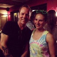 Kiefer Sutherland with stunt performer Casey Michaels