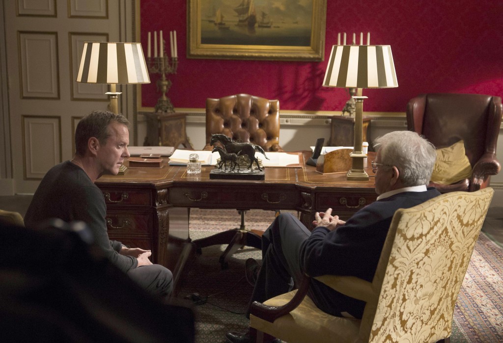 Jack Bauer (Kiefer Sutherland) meets with President Heller (William Devane) in 24: Live Another Day Episode 6