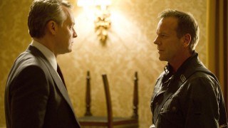 Jack Bauer (Kiefer Sutherland) confronts Mark Boudreau (Tate Donovan) in 24: Live Another Day Episode 6