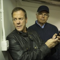 Jack Bauer (Kiefer Sutherland) sneaks Heller (William Devane) out of the Presidential residence in 24: Live Another Day Episode 8