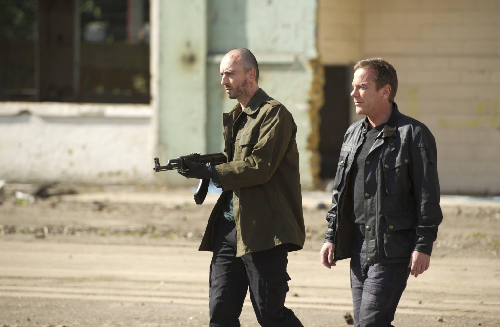 Belcheck (Branko Tomovic) protects Jack Bauer (Kiefer Sutherland) in 24: Live Another Day Finale