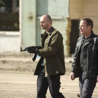 Belcheck (Branko Tomovic) protects Jack Bauer (Kiefer Sutherland) in 24: Live Another Day Finale