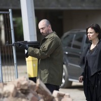 Belcheck (Branko Tomovic) guards Chloe O'Brian (Mary Lynn Rajskub) in 24: Live Another Day Finale