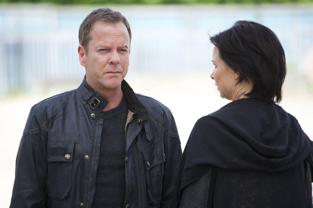 Jack Bauer (Kiefer Sutherland) trades his freedom for Chloe O'Brian (Mary Lynn Rajskub) in 24: Live Another Day Finale