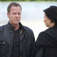 Jack Bauer (Kiefer Sutherland) trades his freedom for Chloe O'Brian (Mary Lynn Rajskub) in 24: Live Another Day Finale
