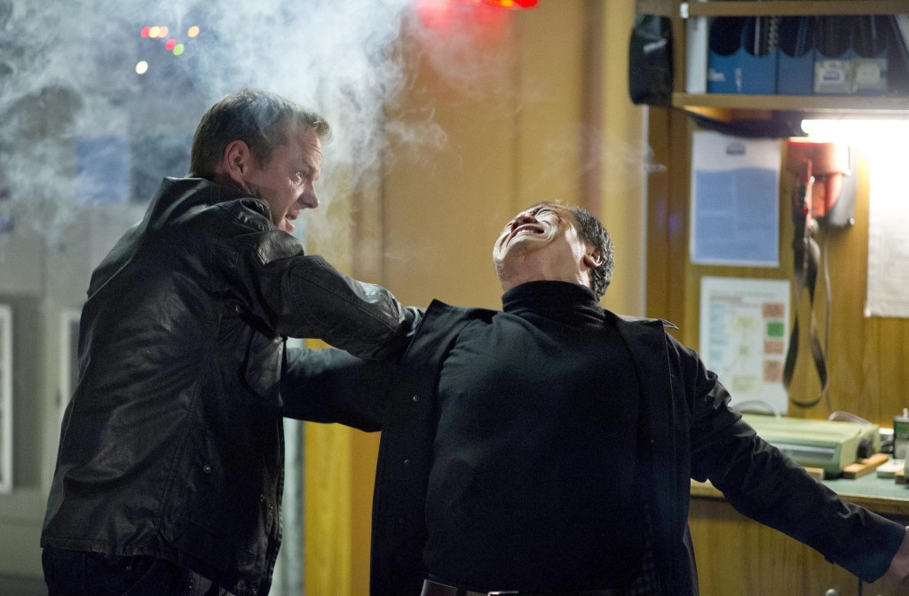 Jack Bauer (Kiefer Sutherland) battles Cheng Zhi (Tzi Ma) in the 24: Live Another Day Finale