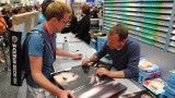 Kiefer Sutherland signing posters at San Diego Comic-Con 2014