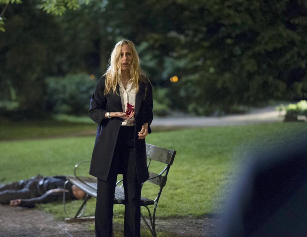 Audrey (Kim Raver) takes a bullet in 24: Live Another Day Finale