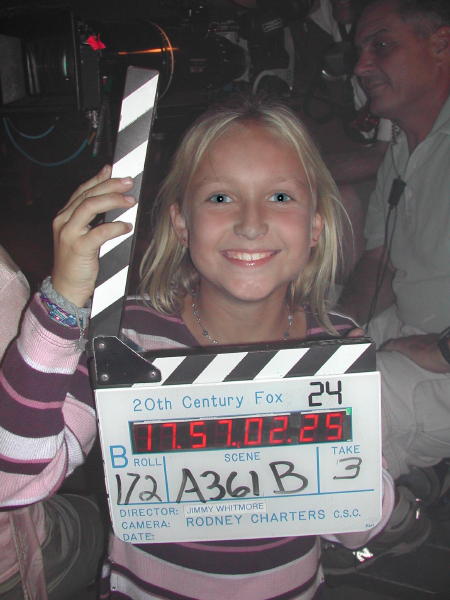 Skye McCole Bartusiak on set of 24 Season 2