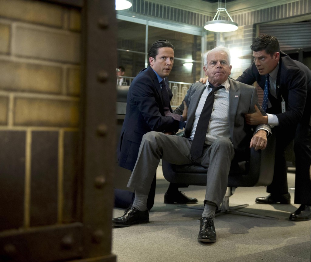 President Heller (William Devane) reacts to shocking news in 24: Live Another Day Finale