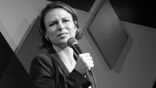 Mary Lynn Rajskub performing standup at Caroline's on Broadway in New York City