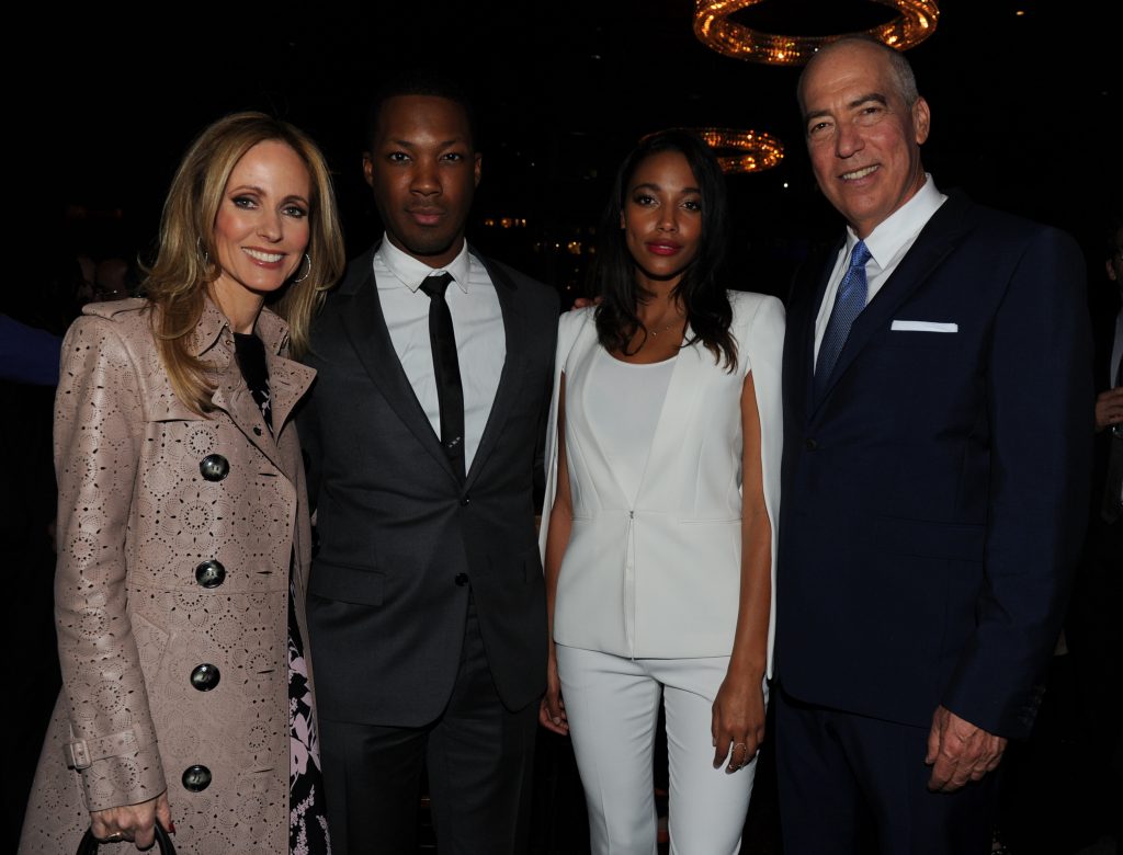 Corey Hawkins with Dana Walden and Gary Newman at at FOX 2016 Upfronts Party