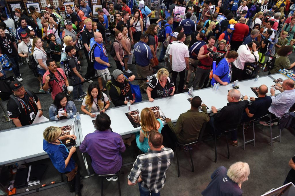 24: Legacy cast members signing autographs at 24: Legacy San Diego Comic-Con 2016 Fan Signing