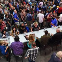 24: Legacy cast members signing autographs at 24: Legacy San Diego Comic-Con 2016 Fan Signing