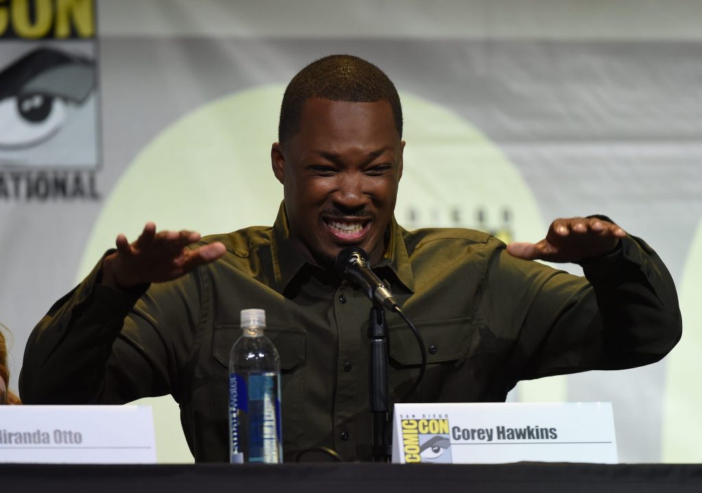 Corey Hawkins smiling at 24: Legacy San Diego Comic-Con 2016 Panel