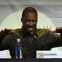 Corey Hawkins smiling at 24: Legacy San Diego Comic-Con 2016 Panel