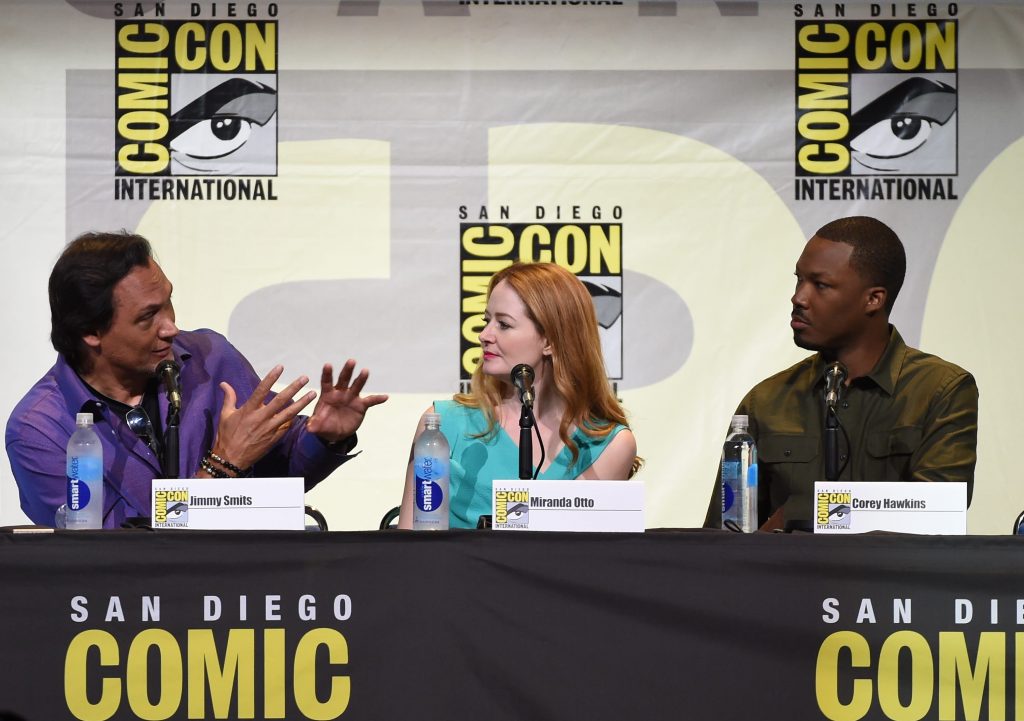 24: Legacy cast members Jimmy Smits, Miranda Otto, and Corey Hawkins at 24: Legacy San Diego Comic-Con 2016 Panel